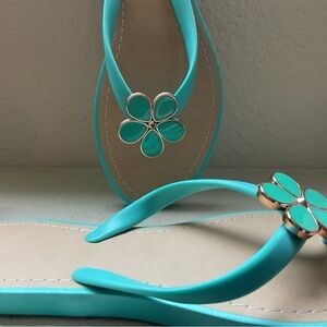 Turquoise Flower Sandals